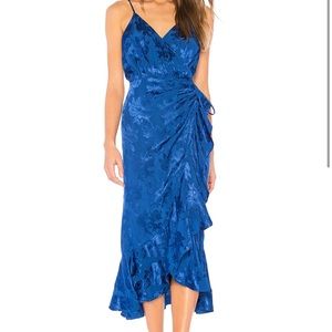 Majorelle Floral Wrap Dress